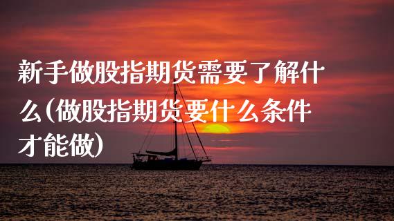 新手做股指期货需要了解什么(做股指期货要什么条件才能做) (https://www.njaxzs.com/) 原油期货 第1张
