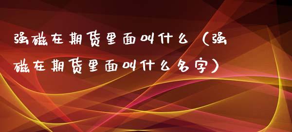 强磁在期货里面叫什么（强磁在期货里面叫什么名字） (https://www.njaxzs.com/) 期货直播间 第1张