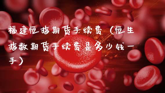 福建恒指期货手续费（恒生指数期货手续费是多少钱一手） (https://www.njaxzs.com/) 内盘期货 第1张