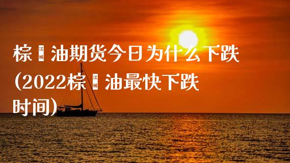 棕榈油期货今日为什么下跌(2022棕榈油最快下跌时间) (https://www.njaxzs.com/) 原油期货 第1张