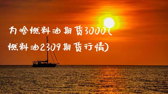为啥燃料油期货3000(燃料油2309期货行情) (https://www.njaxzs.com/) 内盘期货 第1张
