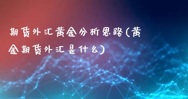 期货外汇黄金分析思路(黄金期货外汇是什么) (https://www.njaxzs.com/) 原油期货 第1张