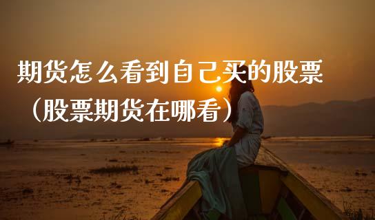 期货怎么看到自己买的股票（股票期货在哪看） (https://www.njaxzs.com/) 期货直播间 第1张