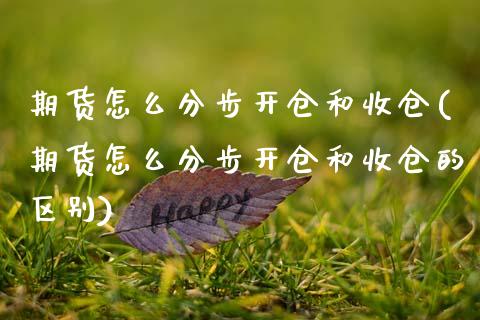 期货怎么分步开仓和收仓(期货怎么分步开仓和收仓的区别) (https://www.njaxzs.com/) 期货开户 第1张