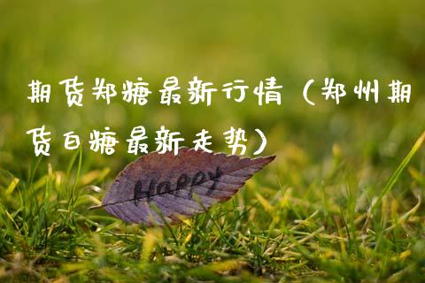 期货郑糖最新行情（郑州期货白糖最新走势） (https://www.njaxzs.com/) 期货直播间 第1张