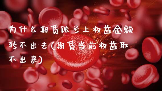 为什么期货账号上权益金额转不出去(期货当前权益取不出来) (https://www.njaxzs.com/) 期货投资 第1张