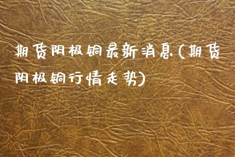期货阴极铜最新消息(期货阴极铜行情走势) (https://www.njaxzs.com/) 期货直播间 第1张