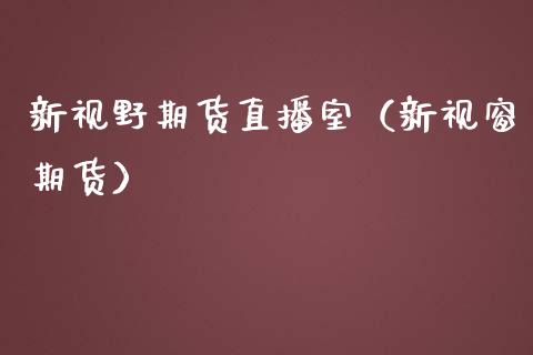 新视野期货直播室（新视窗期货） (https://www.njaxzs.com/) 期货直播间 第1张