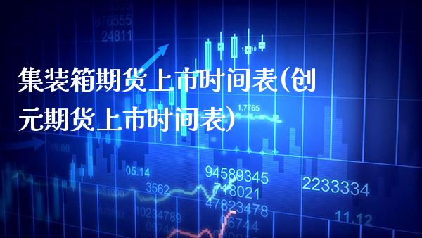 集装箱期货上市时间表(创元期货上市时间表) (https://www.njaxzs.com/) 黄金期货 第1张