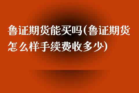 鲁证期货能买吗(鲁证期货怎么样手续费收多少) (https://www.njaxzs.com/) 期货行情 第1张