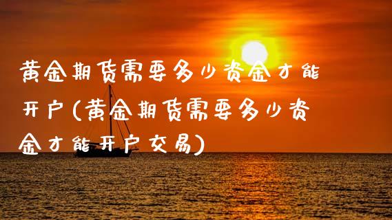 黄金期货需要多少资金才能开户(黄金期货需要多少资金才能开户交易) (https://www.njaxzs.com/) 黄金期货 第1张