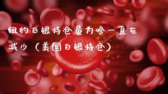 纽约白银持仓量为啥一直在减少（美国白银持仓） (https://www.njaxzs.com/) 内盘期货 第1张