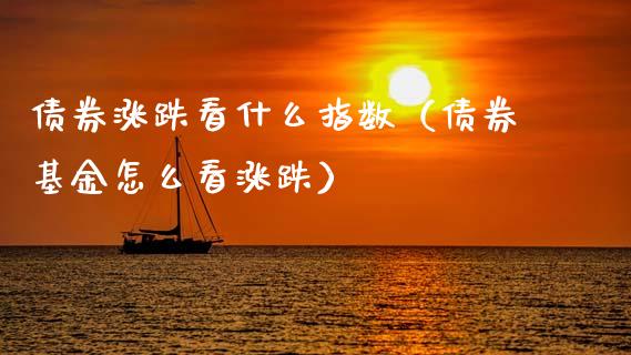 债券涨跌看什么指数（债券基金怎么看涨跌） (https://www.njaxzs.com/) 期货直播间 第1张