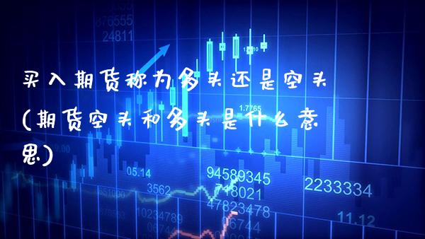 买入期货称为多头还是空头(期货空头和多头是什么意思) (https://www.njaxzs.com/) 黄金期货 第1张