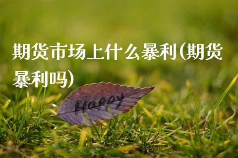 期货市场上什么暴利(期货暴利吗) (https://www.njaxzs.com/) 期货直播间 第1张