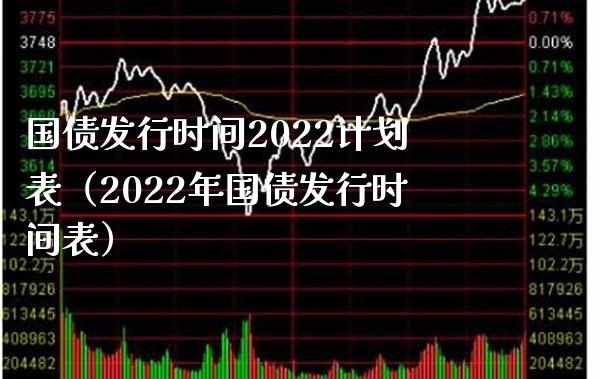国债发行时间2022计划表（2022年国债发行时间表） (https://www.njaxzs.com/) 期货直播间 第1张