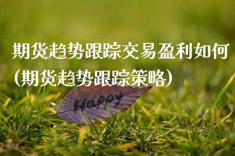 期货趋势跟踪交易盈利如何(期货趋势跟踪策略) (https://www.njaxzs.com/) 内盘期货 第1张