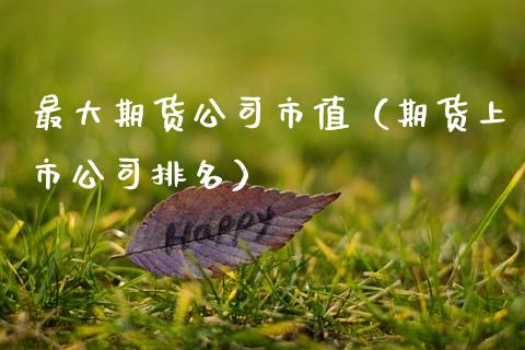 最大期货公司市值（期货上市公司排名） (https://www.njaxzs.com/) 期货直播间 第1张
