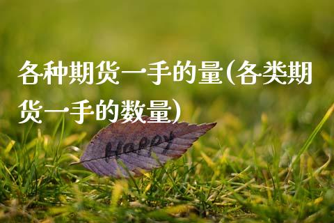 各种期货一手的量(各类期货一手的数量) (https://www.njaxzs.com/) 期货直播间 第1张