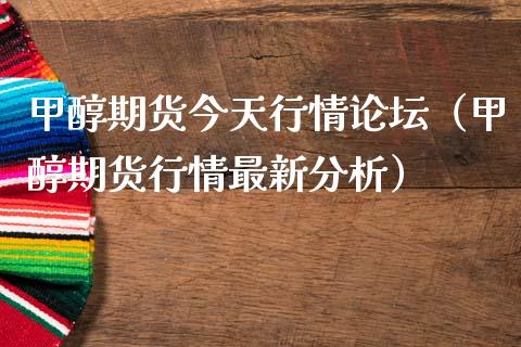 甲醇期货今天行情（甲醇期货行情最新分析） (https://www.njaxzs.com/) 内盘期货 第1张