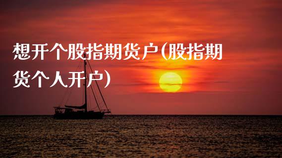 想开个股指期货户(股指期货个人开户) (https://www.njaxzs.com/) 黄金期货 第1张