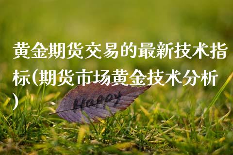 黄金期货交易的最新技术指标(期货市场黄金技术分析) (https://www.njaxzs.com/) 内盘期货 第1张