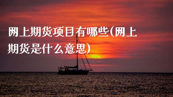 网上期货项目有哪些(网上期货是什么意思) (https://www.njaxzs.com/) 期货开户 第1张