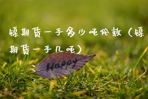 镍期货一手多少伦敦（镍期货一手几） (https://www.njaxzs.com/) 期货开户 第1张