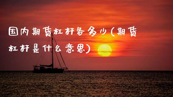 国内期货杠杆各多少(期货杠杆是什么意思) (https://www.njaxzs.com/) 黄金期货 第1张