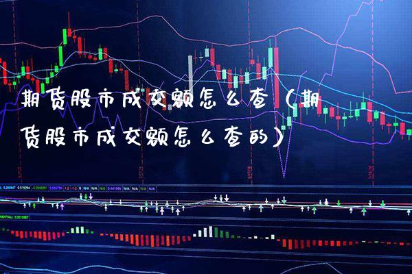 期货股市成交额怎么查（期货股市成交额怎么查的） (https://www.njaxzs.com/) 期货直播间 第1张