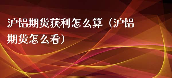 沪铝期货获利怎么算（沪铝期货怎么看） (https://www.njaxzs.com/) 期货直播间 第1张