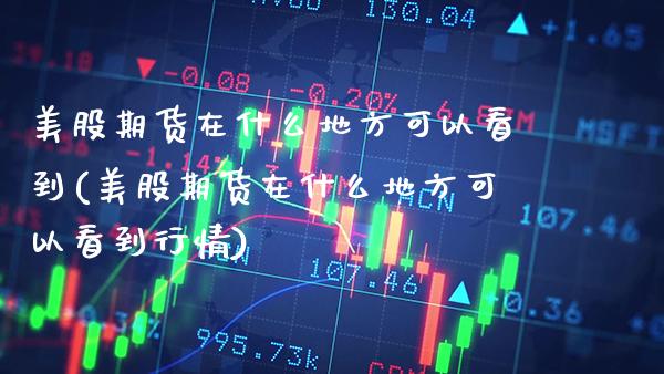 美股期货在什么地方可以看到(美股期货在什么地方可以看到行情) (https://www.njaxzs.com/) 期货行情 第1张