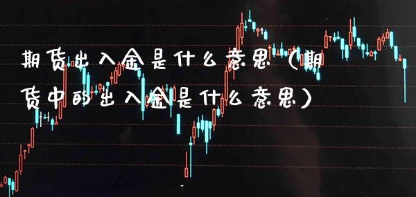 期货出入金是什么意思（期货中的出入金是什么意思） (https://www.njaxzs.com/) 黄金期货 第1张