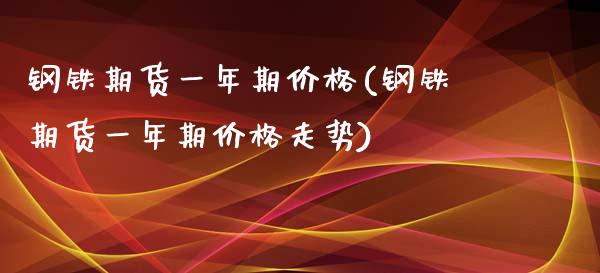 钢铁期货一年期价格(钢铁期货一年期价格走势) (https://www.njaxzs.com/) 原油期货 第1张