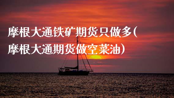 摩根大通铁矿期货只做多(摩根大通期货做空菜油) (https://www.njaxzs.com/) 期货行情 第1张