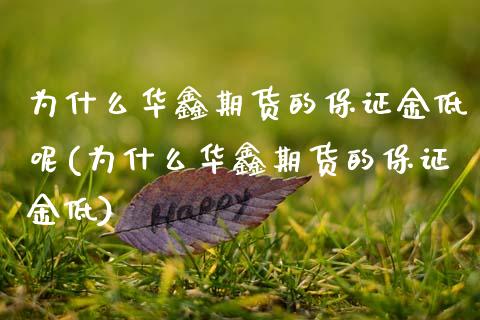 为什么华鑫期货的保证金低呢(为什么华鑫期货的保证金低) (https://www.njaxzs.com/) 内盘期货 第1张