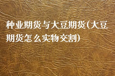 种业期货与大豆期货(大豆期货怎么实物交割) (https://www.njaxzs.com/) 内盘期货 第1张
