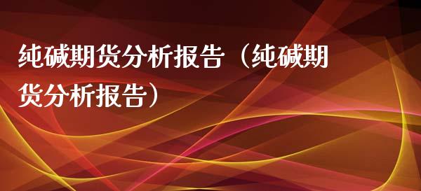 纯碱期货分析报告（纯碱期货分析报告） (https://www.njaxzs.com/) 内盘期货 第1张