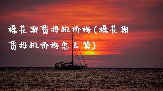 棉花期货投机价格(棉花期货投机价格怎么算) (https://www.njaxzs.com/) 期货直播间 第1张