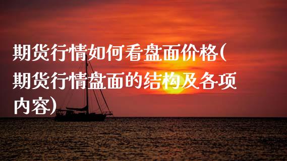 期货行情如何看盘面价格(期货行情盘面的结构及各项内容) (https://www.njaxzs.com/) 期货开户 第1张