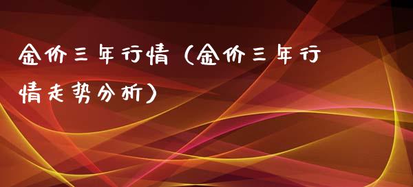 金价三年行情（金价三年行情走势分析） (https://www.njaxzs.com/) 期货直播间 第1张