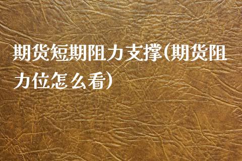期货短期阻力支撑(期货阻力位怎么看) (https://www.njaxzs.com/) 期货投资 第1张