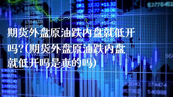 期货外盘原油跌内盘就低开吗?(期货外盘原油跌内盘就低开吗是真的吗) (https://www.njaxzs.com/) 期货直播间 第1张
