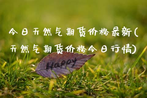 今日天然气期货价格最新(天然气期货价格今日行情) (https://www.njaxzs.com/) 内盘期货 第1张