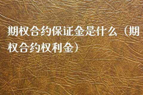 期权合约保证金是什么（期权合约权利金） (https://www.njaxzs.com/) 期货开户 第1张