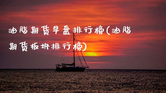 油脂期货早盘排行榜(油脂期货板块排行榜) (https://www.njaxzs.com/) 期货行情 第1张