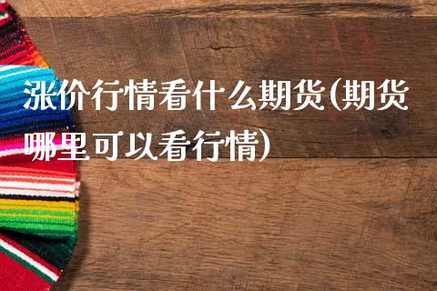 涨价行情看什么期货(期货哪里可以看行情) (https://www.njaxzs.com/) 内盘期货 第1张