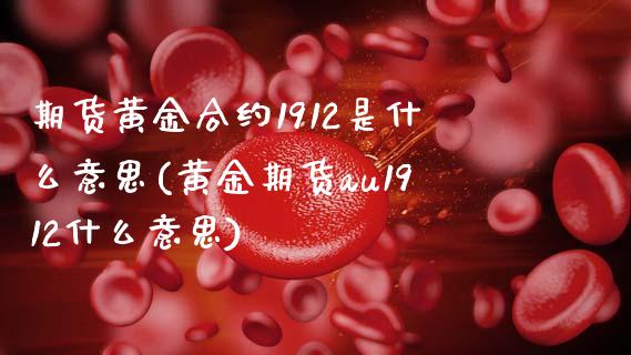 期货黄金合约1912是什么意思(黄金期货au1912什么意思) (https://www.njaxzs.com/) 内盘期货 第1张
