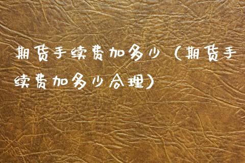 期货手续费加多少(期货手续费加多少合理) 期货行情 第1张-爱新财经 期货手续费加多少(期货手续费加多少合理) (https://www.njaxzs.com/) 期货行情 第1张