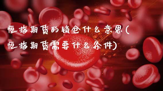 恒指期货的锁仓什么意思(恒指期货需要什么条件) (https://www.njaxzs.com/) 内盘期货 第1张